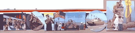 Desert Storm Homecoming and Victory Parade mural in Twentynine Palms